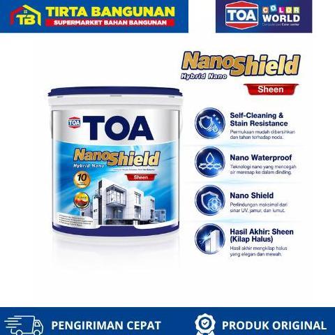 TOA PAINT NANOSHIELD SHEEN 2.5 Liter Cat Tembok Exterior Anti Lumut Anti Jamur