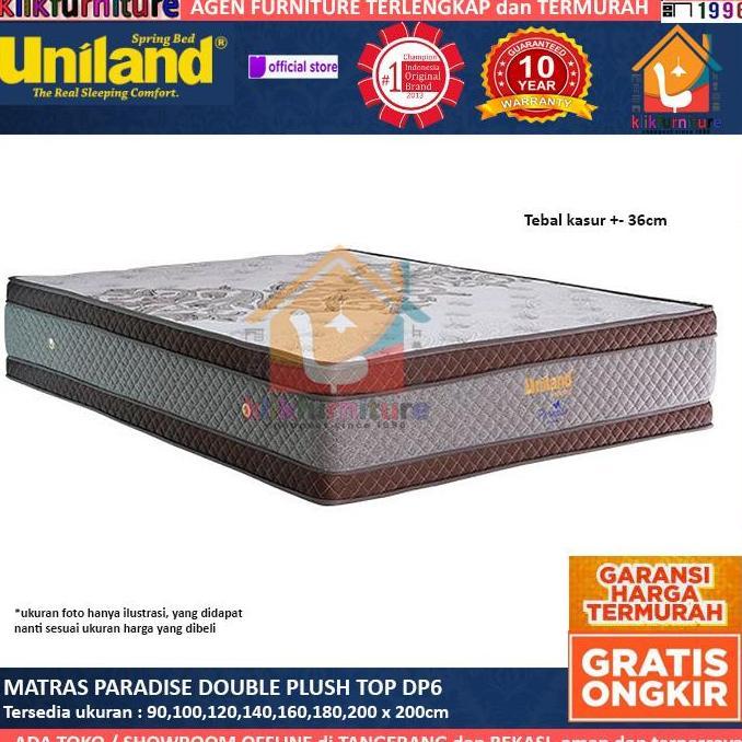 Kasur / Matras Paradise Double Plushtop DP6 Uniland Springbed