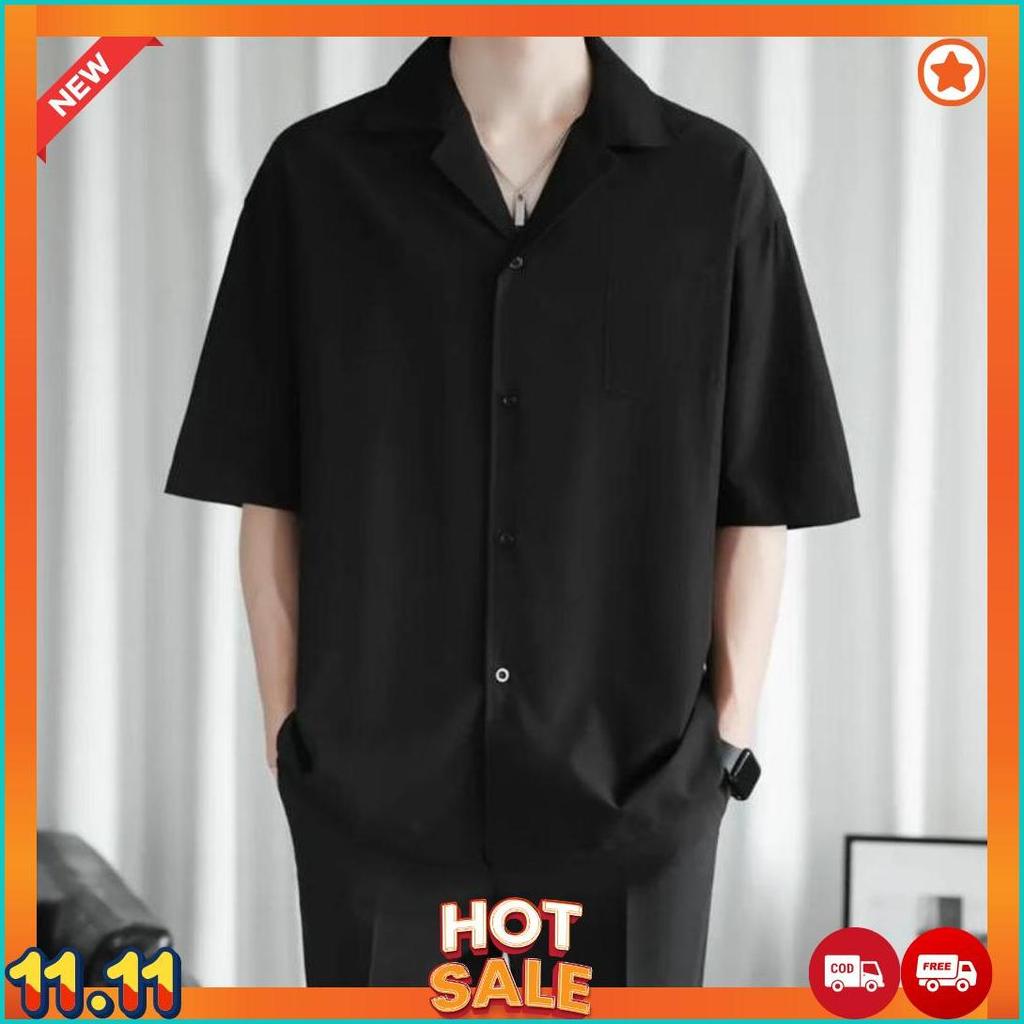 Kemeja Pria Hawai Keren Outfit Cowok Terbaru Katun Rayon [K7]