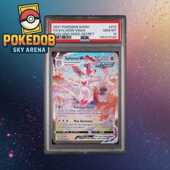 PSA 10 GEM MINT Sylveon VMAX Full Art Secret Rare #212 Evolving Skies | Pokemon English TCG