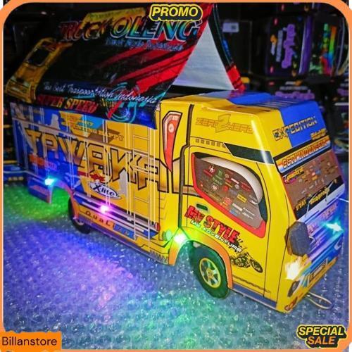 Mainan Truk Olenk Spesial Full Lampu Terpal Miniatur Dijamin Bagus