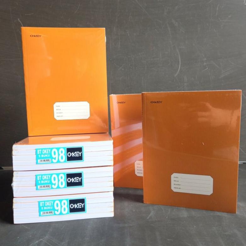 Buku Tulis Okey 98 Lembar Kraft ( Pak 5 Buku ) [ Original ] Produk By Kiky