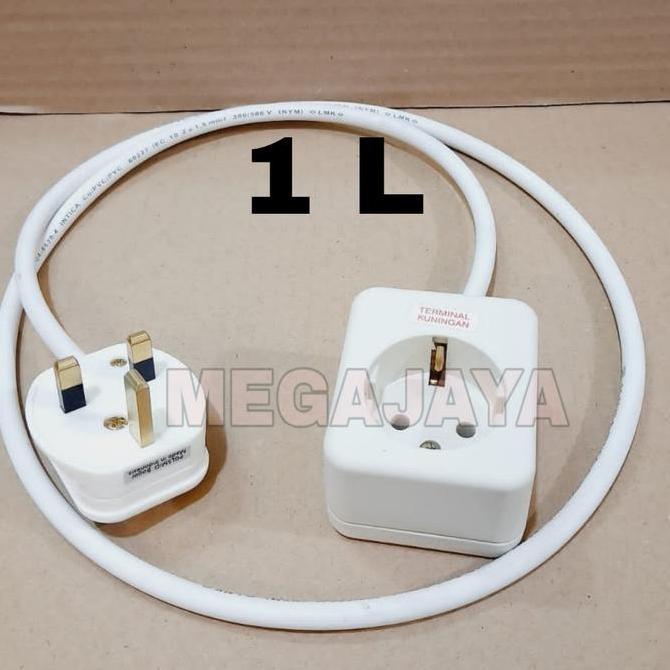 kabel extansion kaki 3 ke 2 adapter kaki 3 colokan arab saudi sambunga