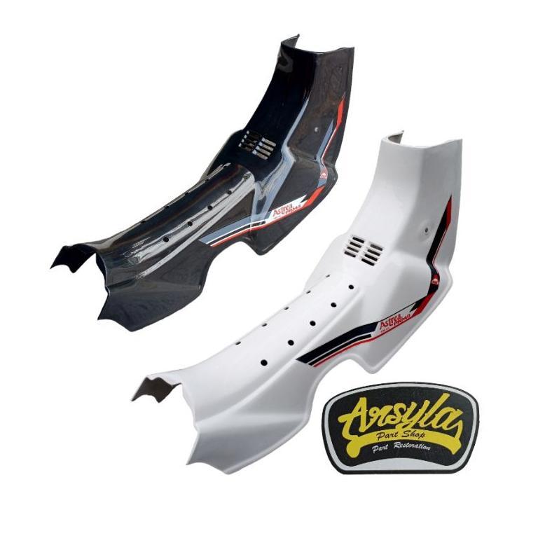 Legshield sayap tebeng tengah honda astrea prima hitam dan putih