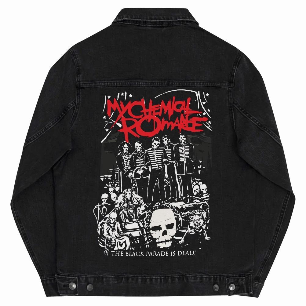 hemat yinyanks jacket denim my chemical romance jacket jeans hitam