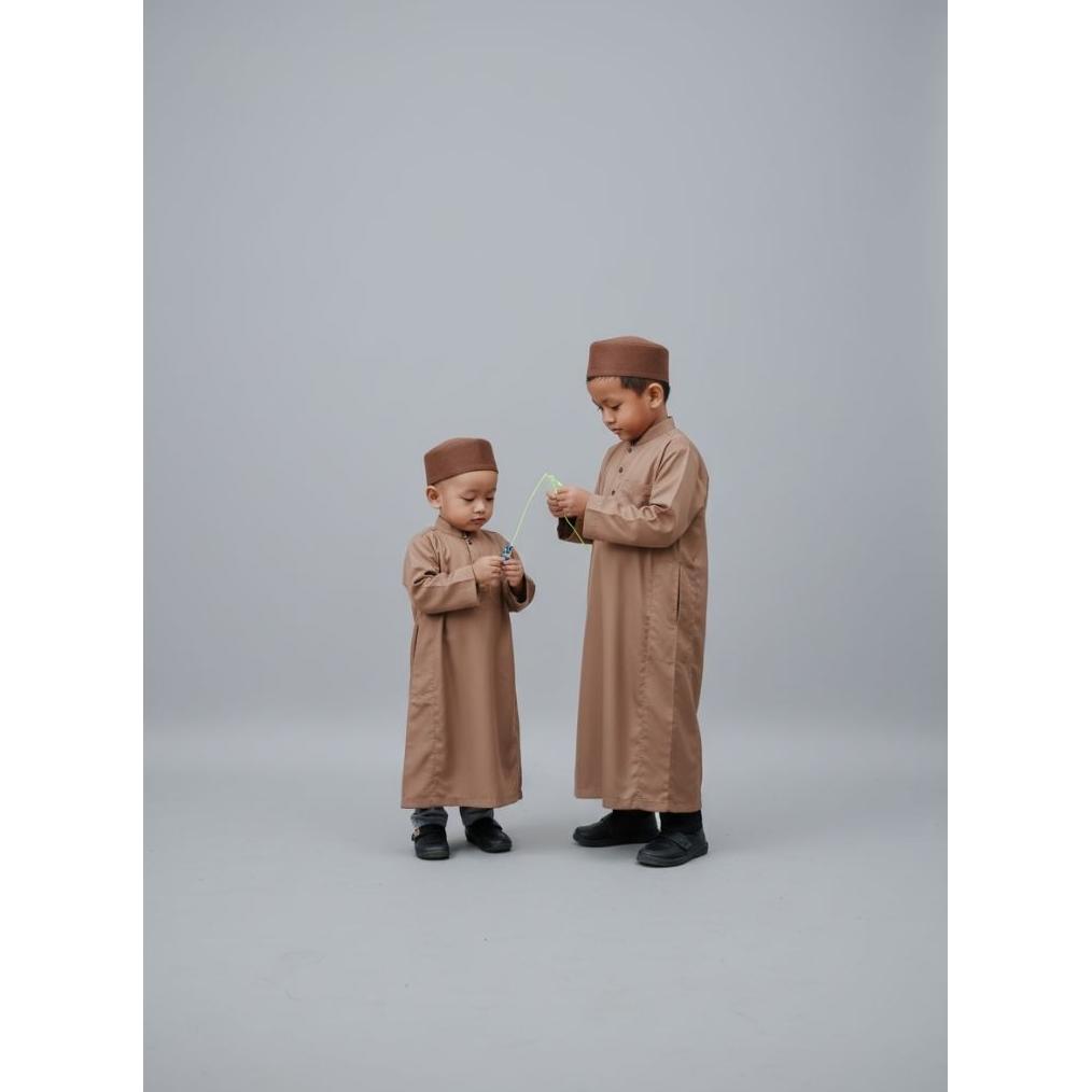 ORIGINAL Jubah Anak Laki-Laki Umur 1 - 12 Tahun Gamis Jubah Anak Polos Lengan Panjang