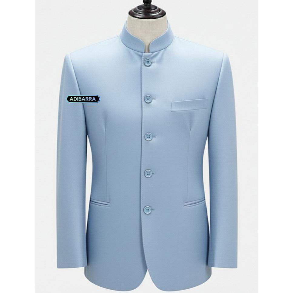 exclusive adibarra- jasko polos motif tutup jas koko jasko premium jas mandarin jas&blazer jasko man