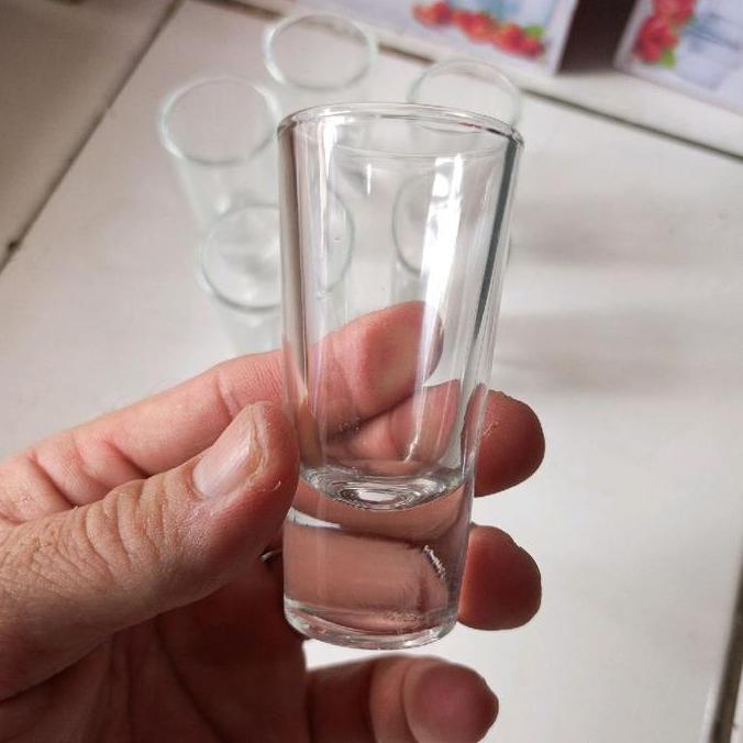 6 Pcs Gelas Sloki Kaca 28 ml /Sloki mini /Shot Glass/Sloki Kim Glass
