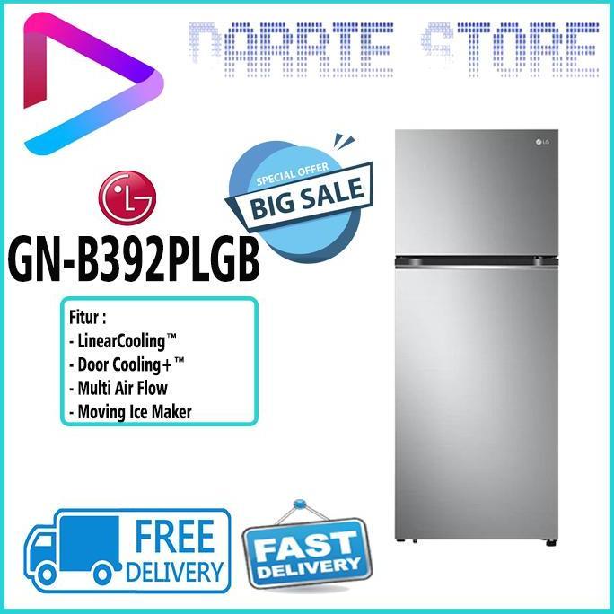LG GN-B392PLGB KULKAS LG 2 PINTU GNB392PLGB GNB392 GN-B392 392PLGB