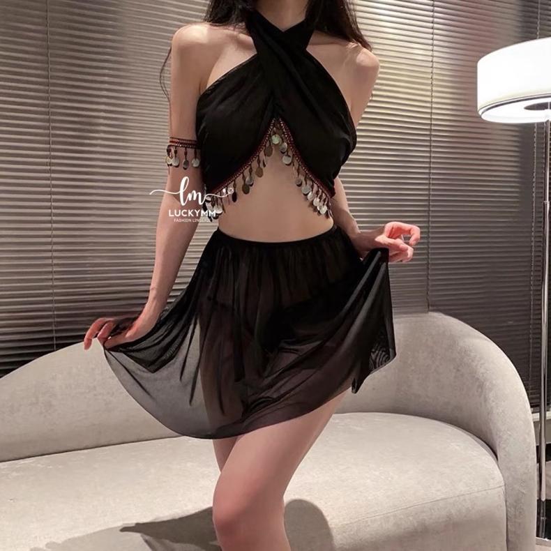 Berkualitas Luckymm Lingerie Sexy Baju Tidur Sexy Wanita / Lingerie Cosplay Sexy Baju Dinas Malam Li