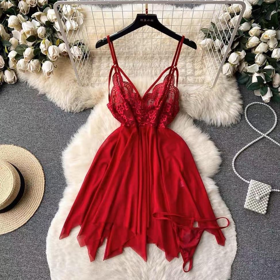 Viral  Crystal Lingerie Sexy Baju Tidur Dinas Malam Wanita / Lingerie Sexy Baju Tidur Sexy Wanita 32