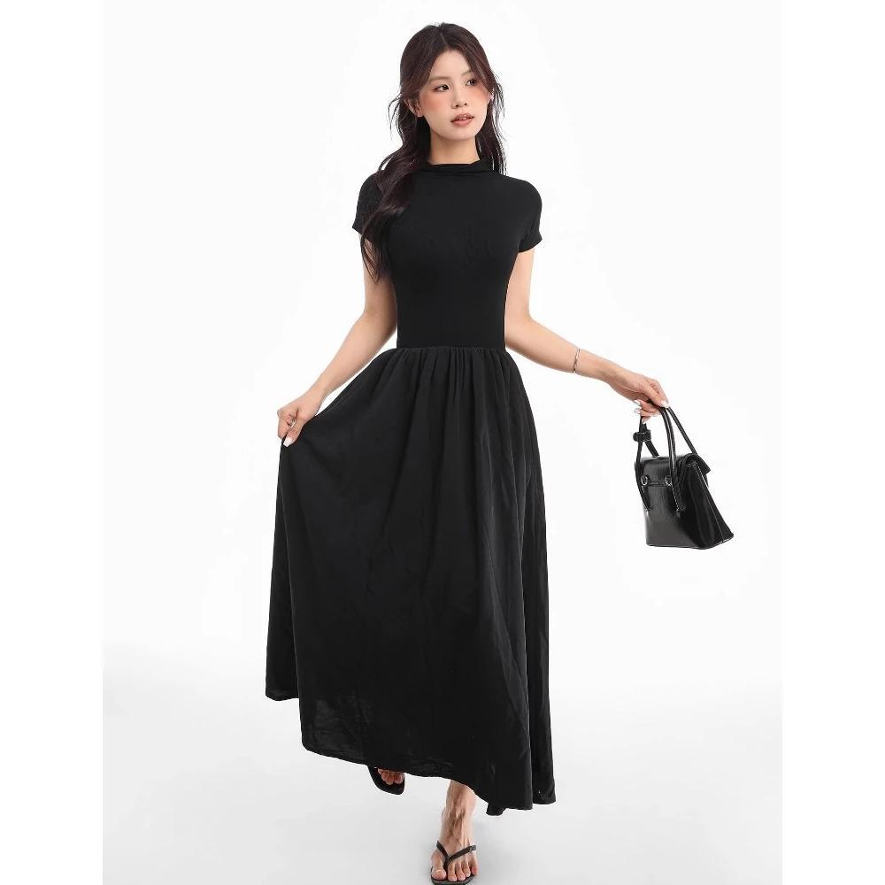 Sale Rx Fashion - Eunri Long Dress / Dress Long Turtle Neck Kasual Korea -Pn