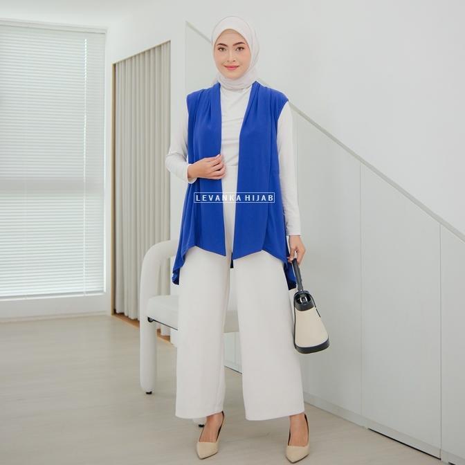 Termurah Outer Pendek / Kardigan Wanita Bahan Jersey Korea / Model Outer Tanpa Lengan - Cca