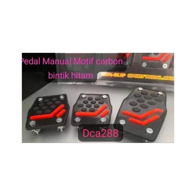 COVER PEDAL GAS VARIASI NON SLIP PEDAL KAKI MOBIL MANUAL & PEDAL MOBIL MATIC MOTIF CARBON PREMIUM AS