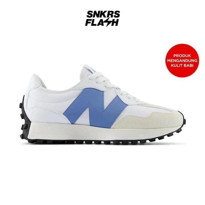 Sepatu Sneakers Unisex New Balance 327 White Blue Laguna - U327Skb