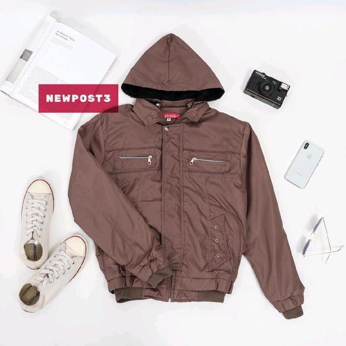 Jaket parasut hodie topi lepas jaket parasut impor model random
