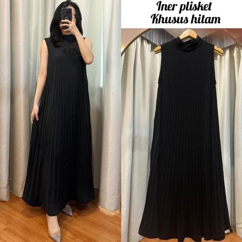 Premium Gamis Plisket Big Size Jumbo / Inner Dress Plisket Maxy Yukensi