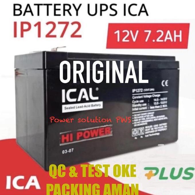ICAL IP1272 ( 12V 7,2Ah ) Aki Baterai kering Ups