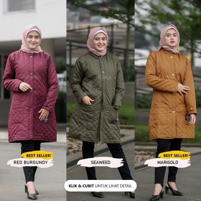 Jaket Parasut Wanita Muslimah Jumbo Hijacket Orinal Belva Hijaket