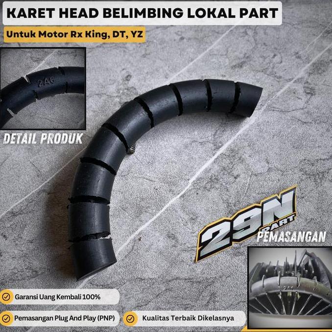 KARET PEREDAM BLOK HEAD BELIMBING NANAS YZ125 DT100 LOKAL PARTS MODEL BULAT KOTAK BARU
