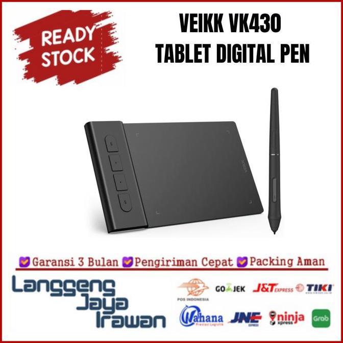 Waiyulimanshop - VEIKK VK430 Digital Graphic Drawing Pen Tablet Papan Gambar Digital