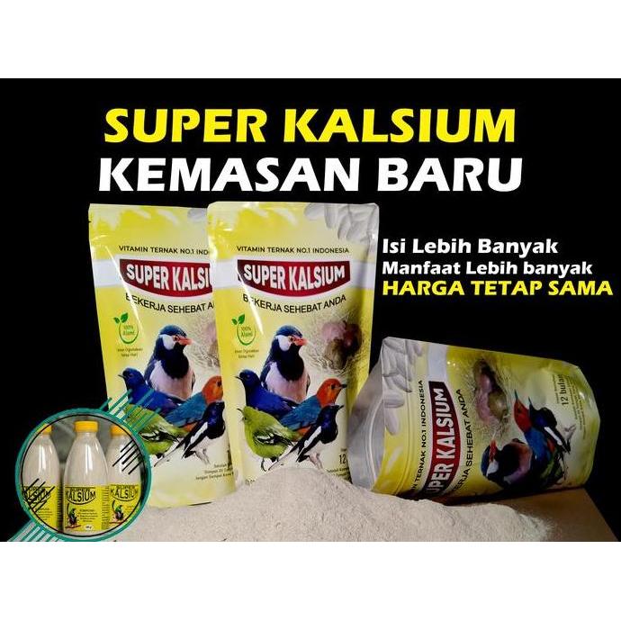 SUPER KALSIUM 500gr VITAMIN NUTRISI WAJIB UNTUK TERNAK BURUNG MURAI