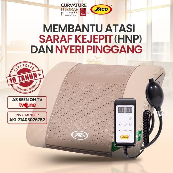 Jaco Lumbar Pillow Gen 2 Bantal Terapi Syaraf Terjepit Nyeri Tulang Belakang Terapi Sakit Pinggang