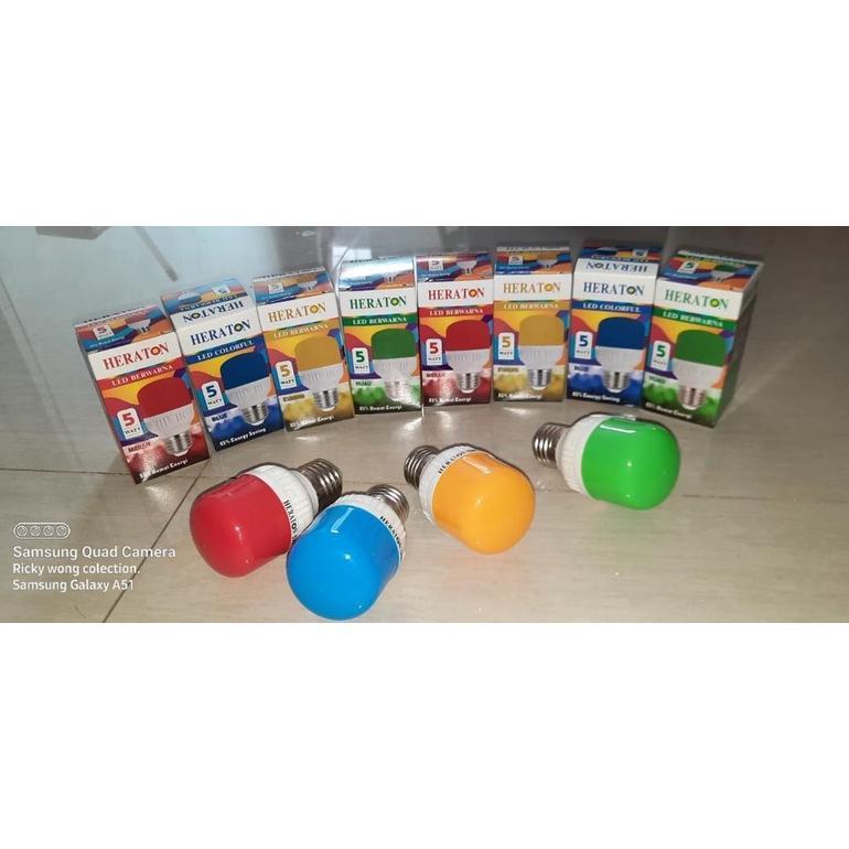 LAMPU LED WARNA WARNI 5 WATT HERATON / LAMPU  LED HIAS WARNA
