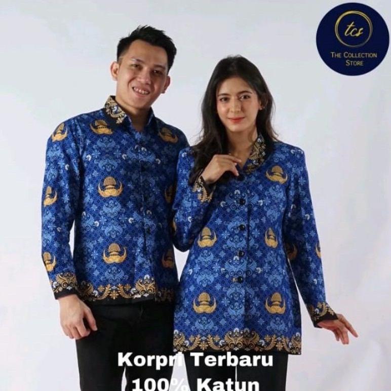Terlaris Batik Korpri Terbaru 2025 Lapis Furing Kerah Hitam Lapis Furing Korpri 2025 Korpri Pria Kor