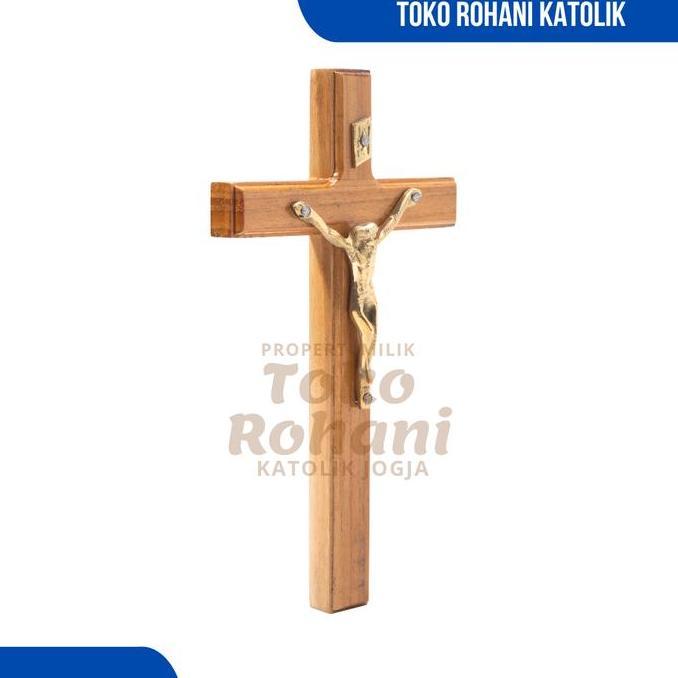 Salib Gantung 30 Cm / Salib Dinding Kuningan