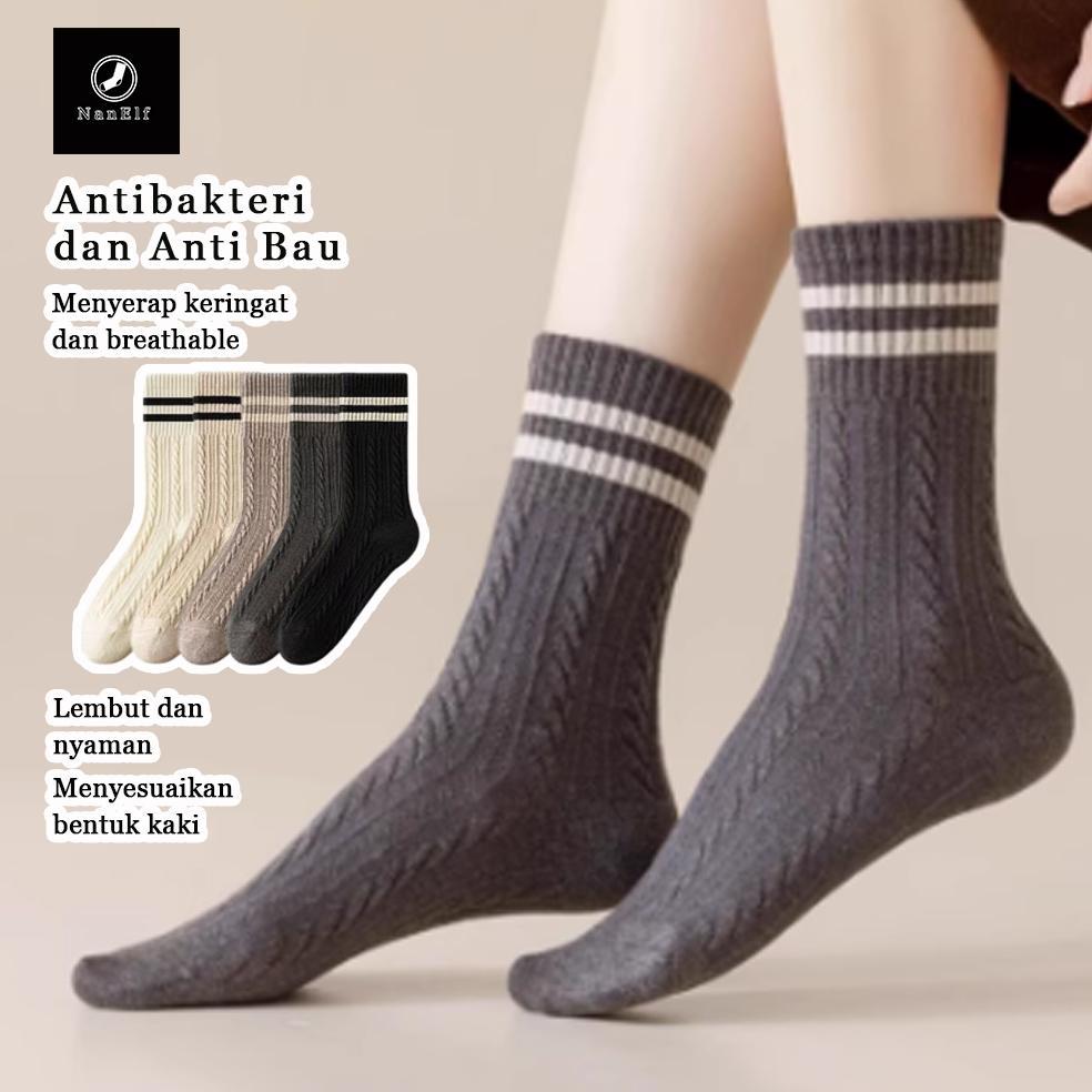 New Arrival YjhKaus Kaki Gaya Korea Kaus Kaki Kasual Wanita Kekinian
