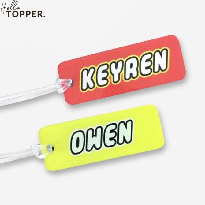 Custom Luggage Tag Bag Tag Koper Hiasan Tas Kado Hampers Leggo