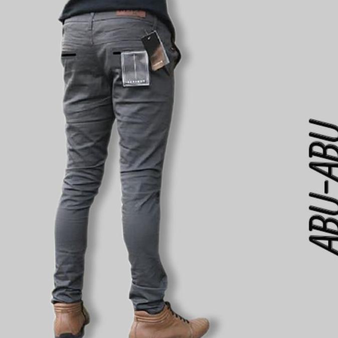 Celana Chino Pria Panjang Slimfit Kain Stretch Nyaman Melar