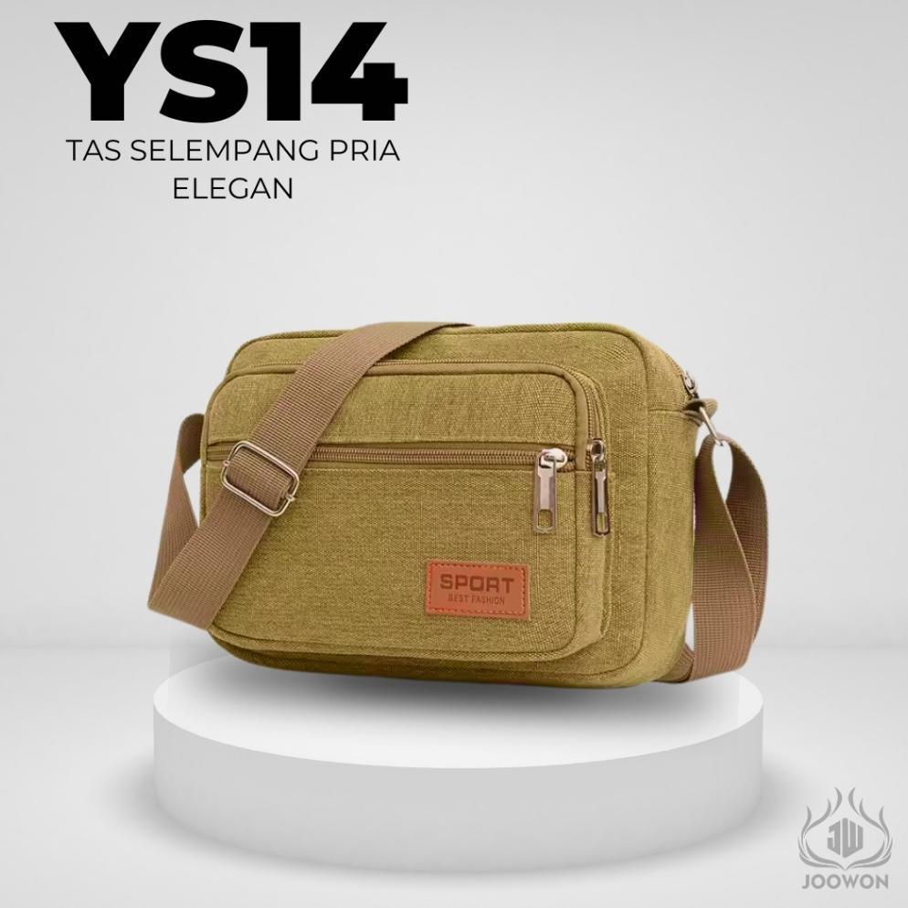Diskon Besar Tas Selempang Pria New Arrival / Slingbag Kanvas Drill Kekinian Trendy Terbaru - Ys14 N