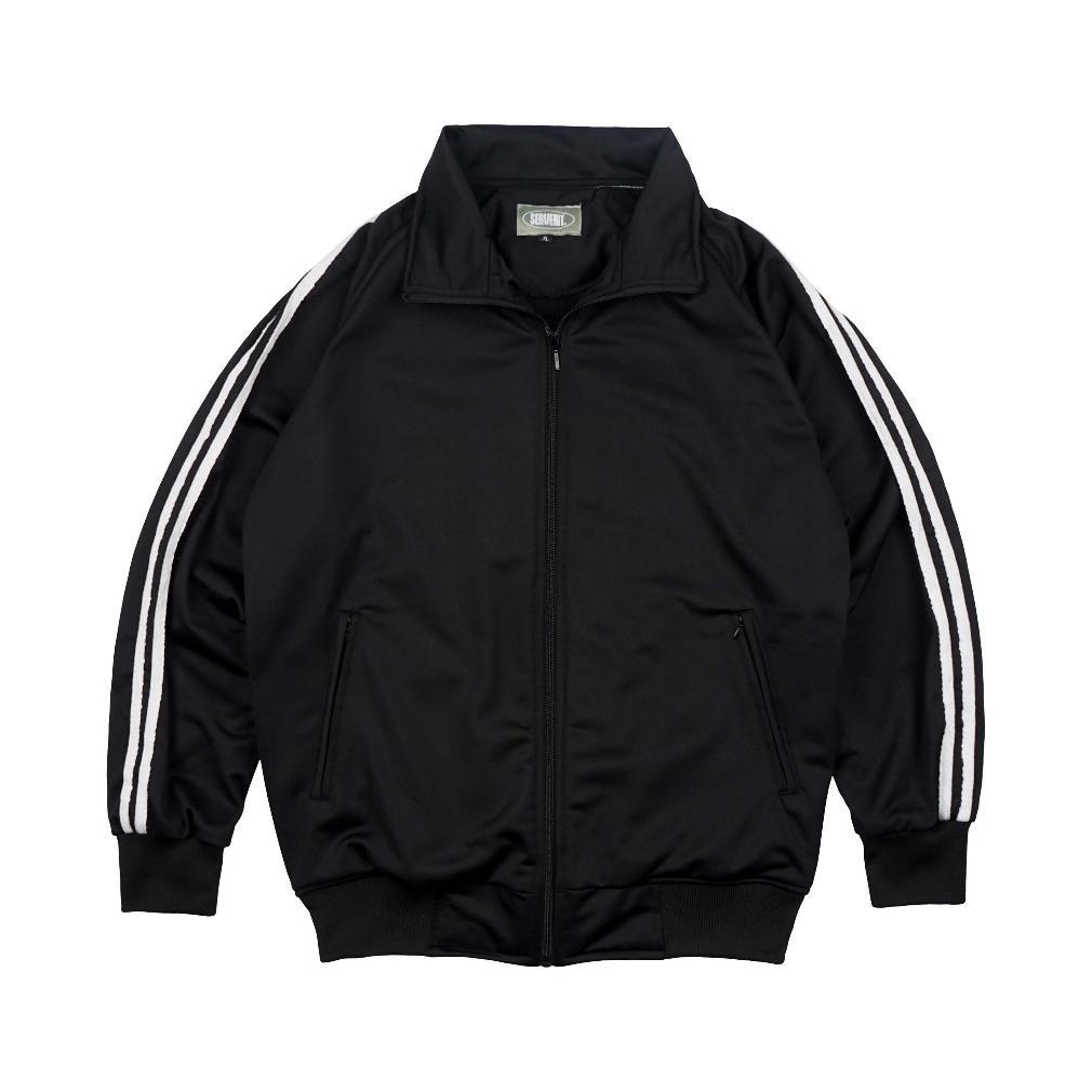 EXCLUSIVE SERVENT - JUMBO Jacket Tracktop Pria | Sport Jacket Running Hitam