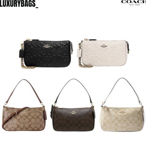 fast delivery 36674 f67567 women bag top handle pouch in signature canvas