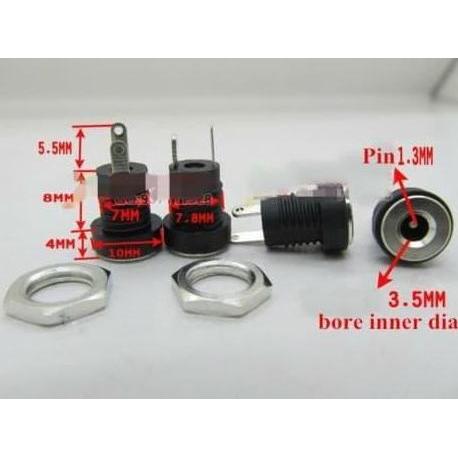 soket dc female power socket 3.5x1.35mm pcb plug jack dc022b dc-022b
