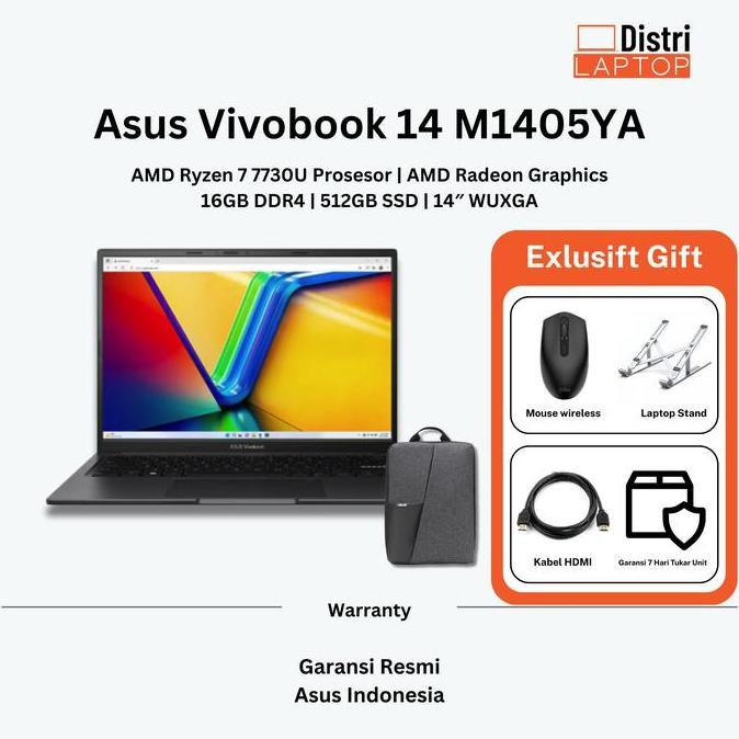 Asus Vivobook 14 M1405YA Ryzen 7-7730U RAM 16GB 512GB SSD 14" W11