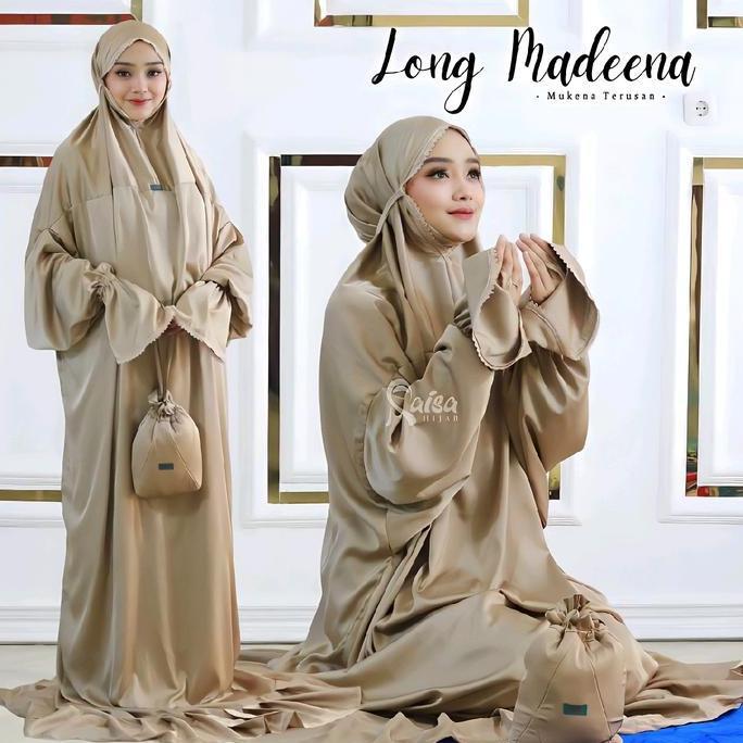 Mukena Terusan Long Madeena Silky Premium Orinal Raisa