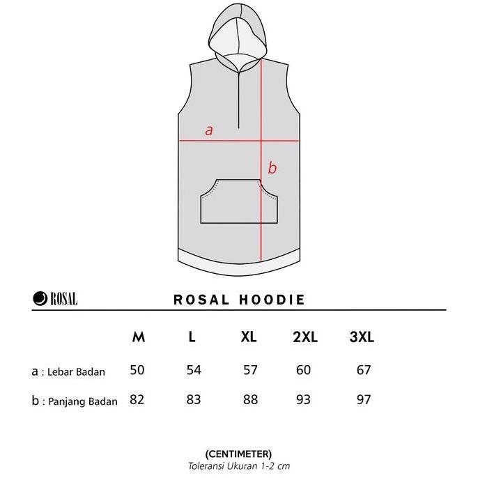 Rompi Hoodie ROSAL - Rompi Sholat Pria Bahan Baby Terry Tebal Hangat Nyaman Praktis Size M-3XL