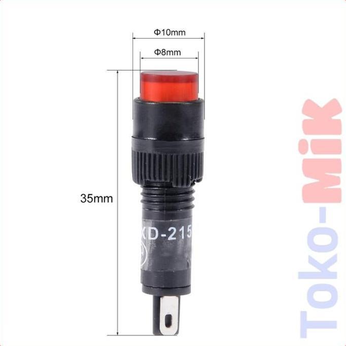 pilot lamp lampu pilot indikator 8 mm 8mm dc 12v nxd-215-12v