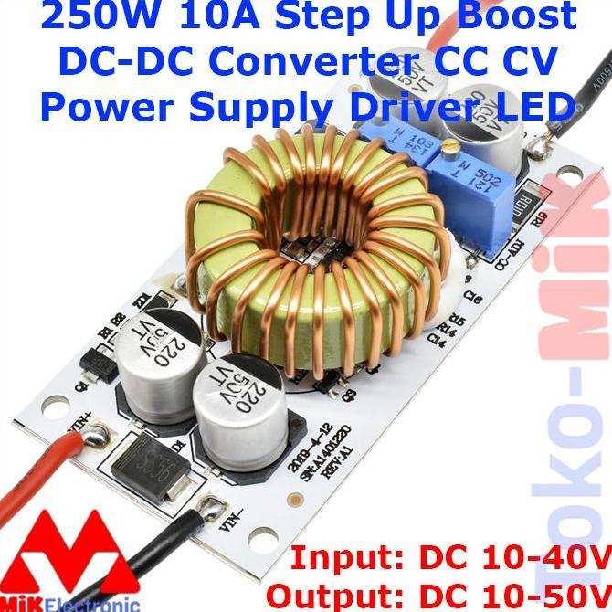 Step Up Boost Converter 250W 10A Cc Cv Dc-Dc Power Supply Driver Led