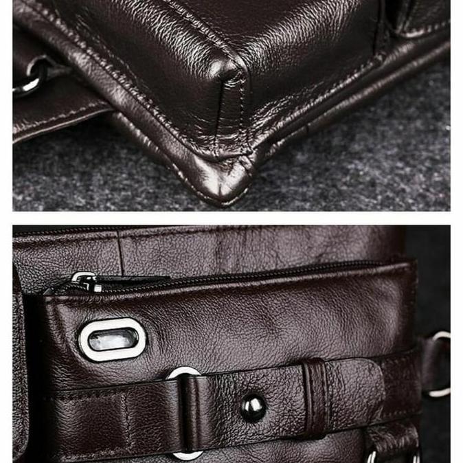 Tas pinggang kulit pria Import Tas sepeda