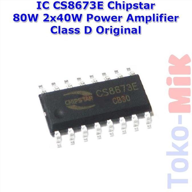 Ic Cs8673E Cs8673 80W 2X40W Class D Audio Power Amplifier Stereo Mono