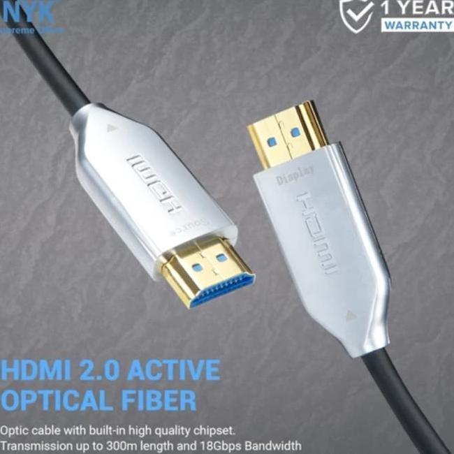 Murah Kabel Hdmi Optic Nyk - 30M/40M/50M/70M/80M/100M - Active Fiber Optik Aktif Fibre Optical 4K 2K