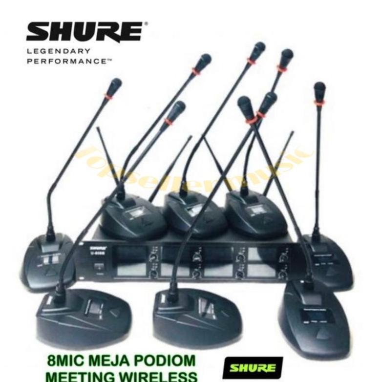 MIC MEJA SHURE U-808B WIRELESS 8MIC SHURE COFERENCE PODIUM/MEJA MEETING SHURE MIC