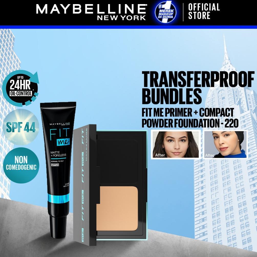Maybelline Fit Me Primer + 24h Powder Foundation 220 - Makeup