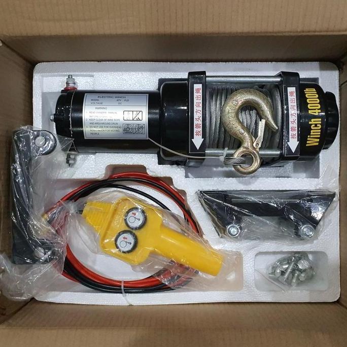Murah Electric Winch 1700Kg 12Volt Winch Atv Derek Offroad 3500Lbs