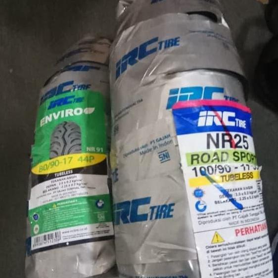 BAN LUAR 80 90 17 IRC DAN 100 90 17 IRC TUBELESS PROMO
