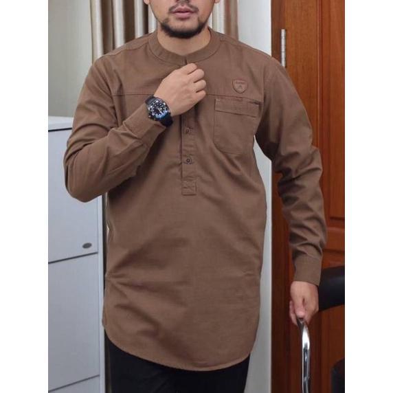 KUALITAS SUPER HMD_OFFICIAL Baju Koko Pria Dewasa Lengan Panjang Terbaru bahan katun baby canvas 202